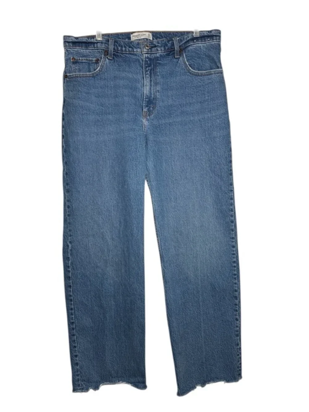 Abercrombie & Fitch The '90s Relaxed Jean High Rise 33/16R Blue Wash Cotton